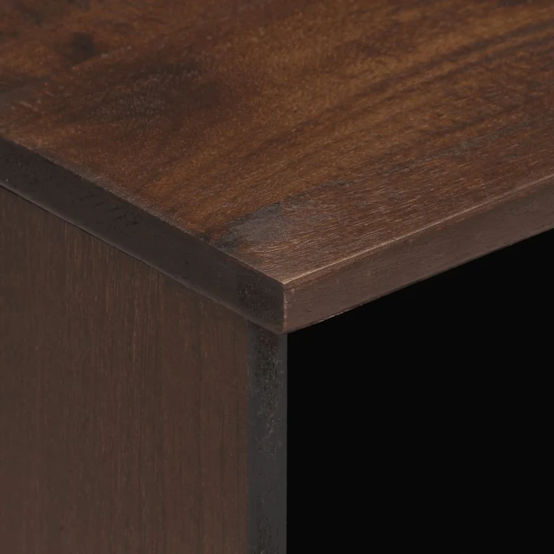 Lot de 2 tables de chevet avec tiroir et compartiment ouvert 40 x 34 x 46 cm bois de manguier et acier DEC034795