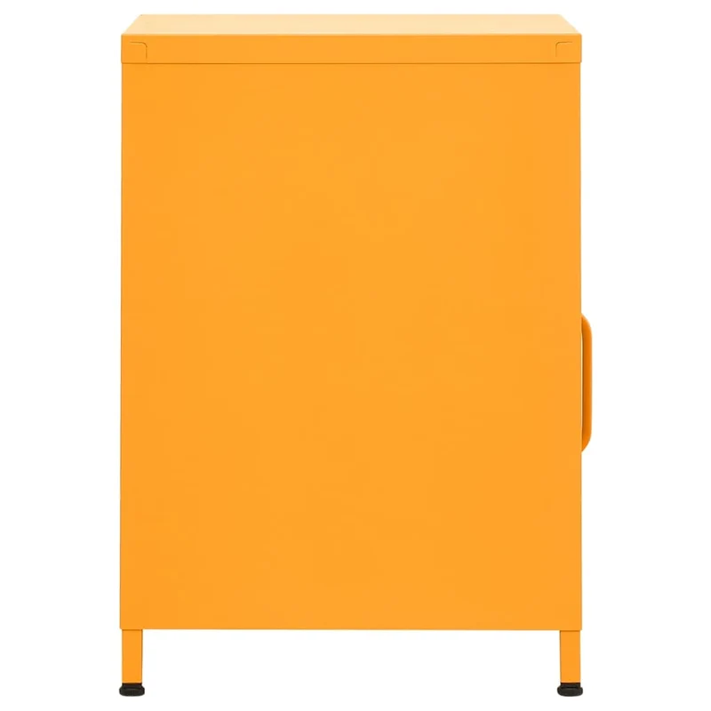 Lot de 2 tables de chevet avec compartiment avec porte 35 x 35 x 51 cm acier jaune DEC035422