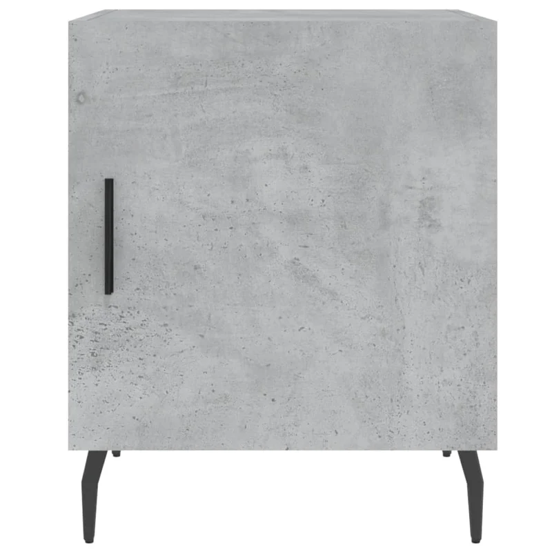 Lot de 2 tables de chevet avec compartiment avec porte 40 x 40 x 50 cm bois d’ingénierie gris DEC035392