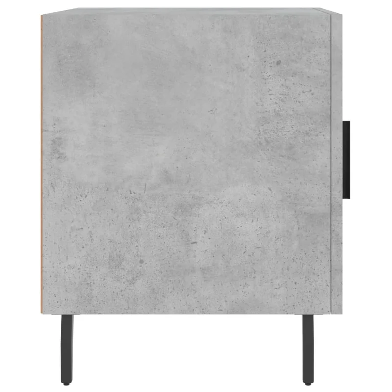 Lot de 2 tables de chevet avec compartiment avec porte 40 x 40 x 50 cm bois d’ingénierie gris DEC035392