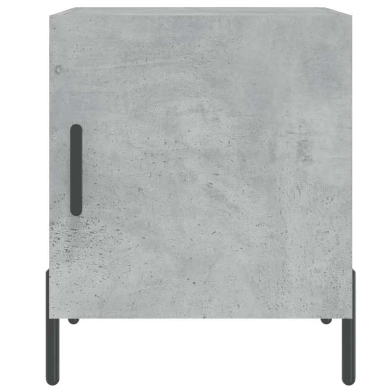 Lot de 2 tables de chevet avec compartiment avec porte 40 x 40 x 50 cm bois d’ingénierie gris DEC035390