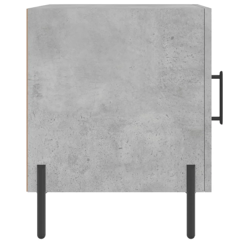 Lot de 2 tables de chevet avec compartiment avec porte 40 x 40 x 50 cm bois d’ingénierie gris DEC035390
