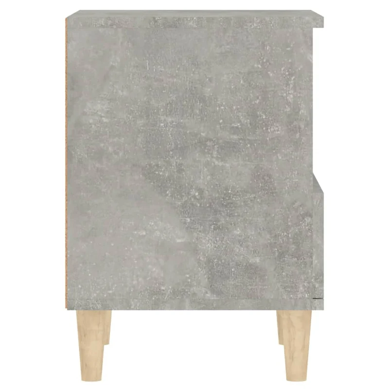 Lot de 2 tables de chevet avec tiroir et compartiment ouvert 40 x 35 x 50 cm bois d'ingénierie gris DEC035363