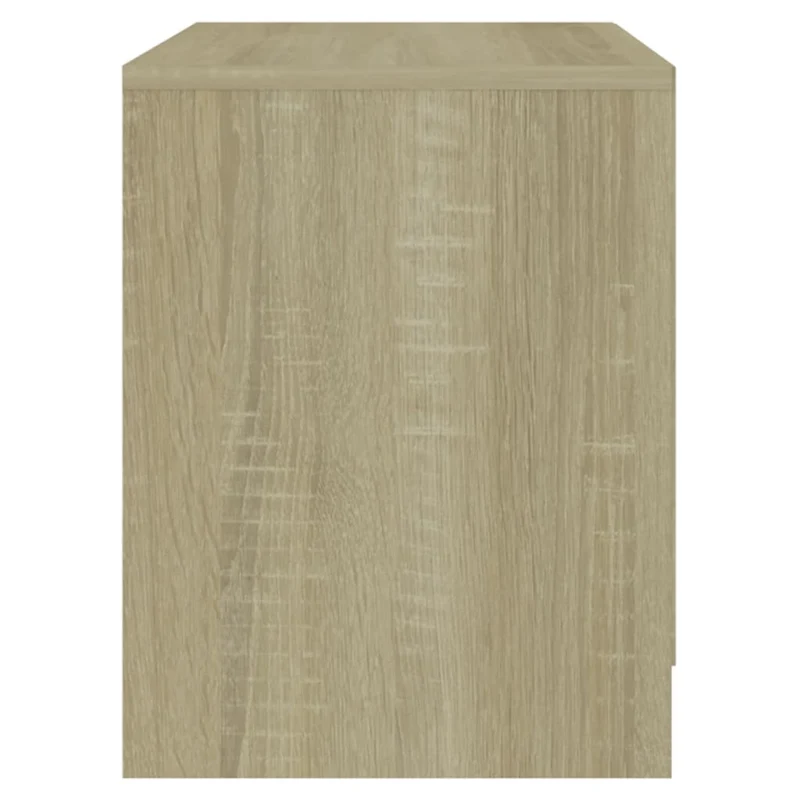 Lot de 2 tables de chevet avec deux tiroirs 45 x 34,5 x 44,5 cm en bois d'ingénierie couleur chêne DEC035297
