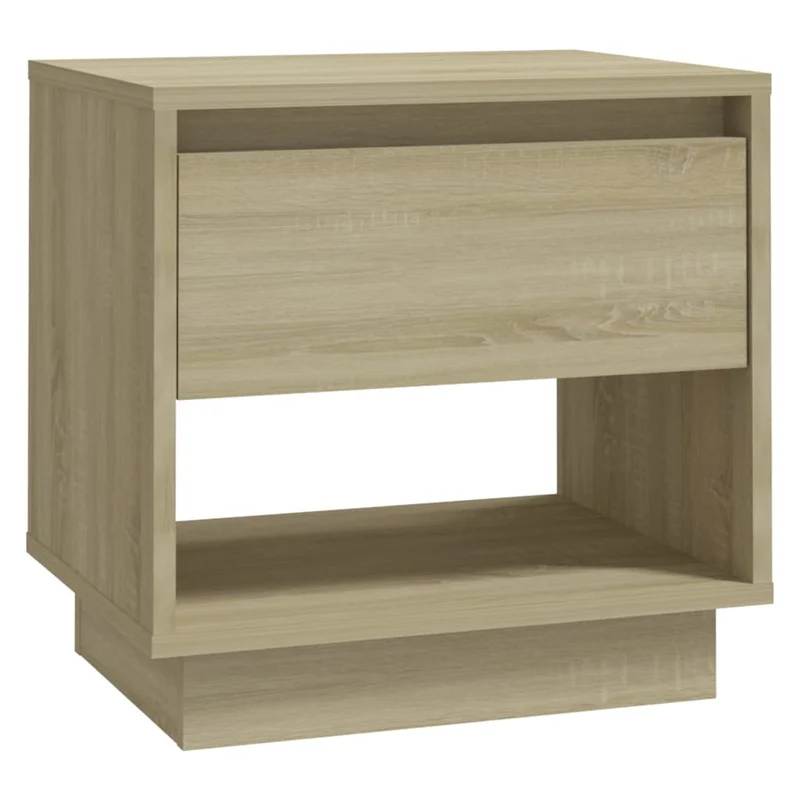 Lot de 2 tables de chevet avec tiroir et compartiment ouvert 45 x 34 x 44 cm bois ingénierie couleur chêne DEC035291
