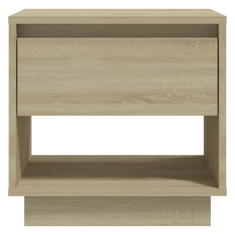 Lot de 2 tables de chevet avec tiroir et compartiment ouvert 45 x 34 x 44 cm bois ingénierie couleur chêne DEC035291