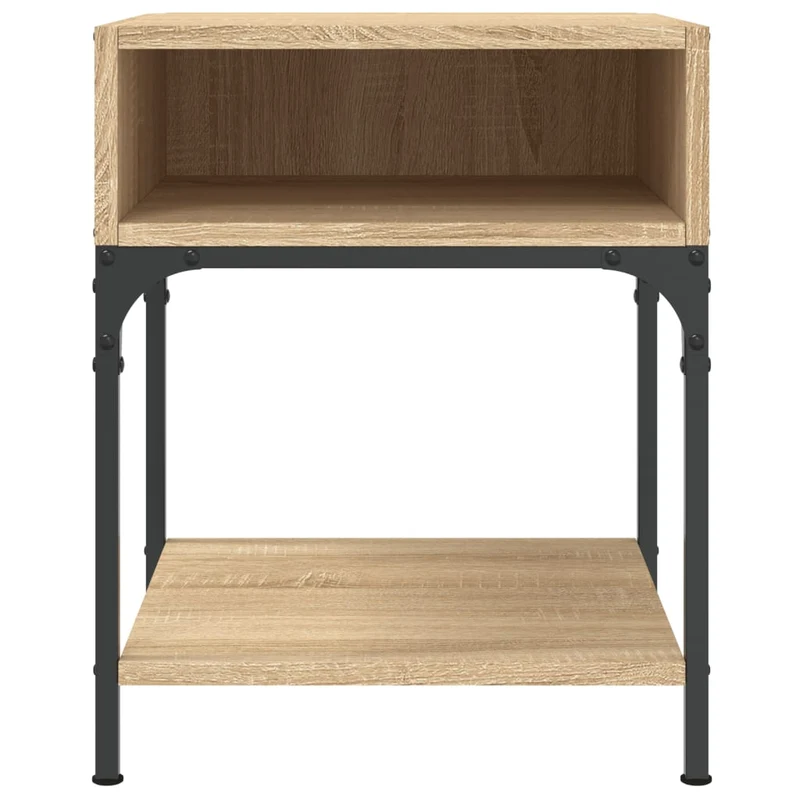 Lot de 2 tables de chevet avec compartiment ouvert 40 x 41 x 50 cm bois ingénierie couleur chêne DEC035281