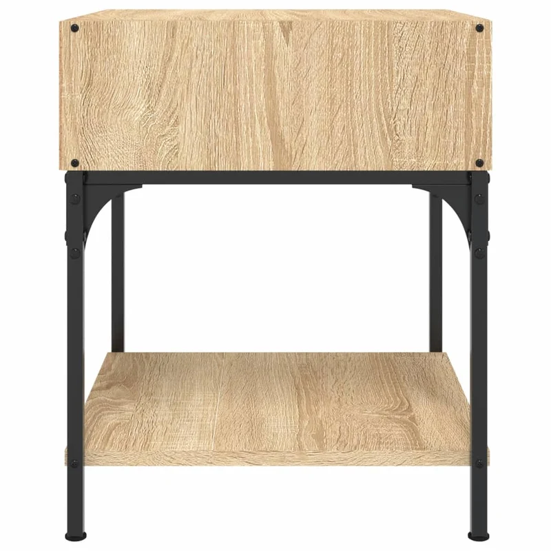 Lot de 2 tables de chevet avec compartiment ouvert 40 x 41 x 50 cm bois ingénierie couleur chêne DEC035281