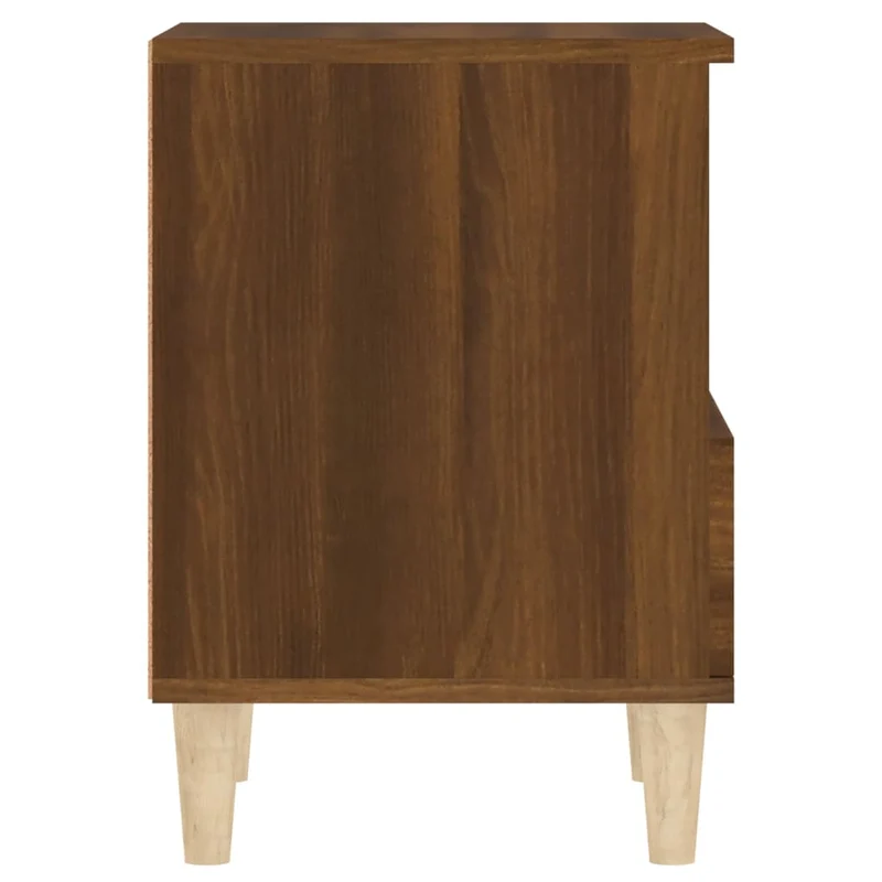 Lot de 2 tables de chevet avec tiroir et compartiment ouvert 40 x 35 x 50 cm bois d'ingénierie marron DEC035181