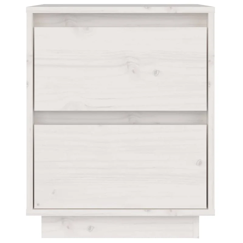 Lot de 2 tables de chevet avec deux tiroirs 40 x 35 x 50 cm bois de pin blanc DEC034930
