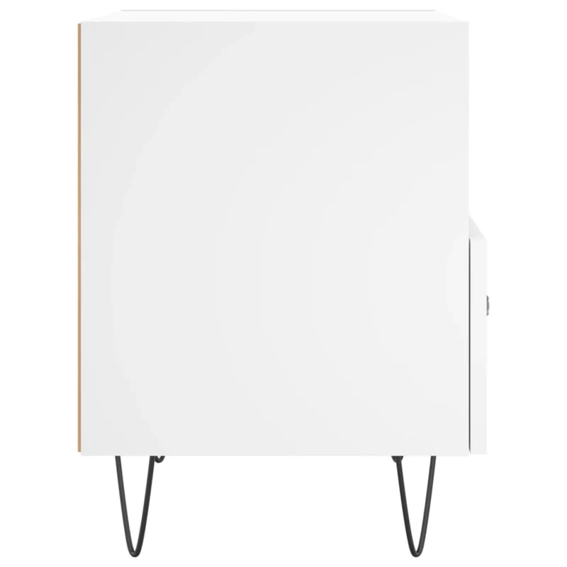 Lot de 2 tables de chevet avec tiroir et compartiment ouvert 40 x 35 x 47,5 cm bois d’ingénierie blanc DEC034922