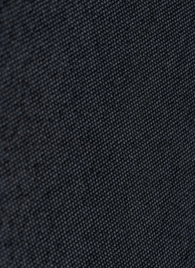 Lot de 2 chaises de la salle à manger design retro en structure en bois couleur noyer et assise en tissu noir 10_0001540