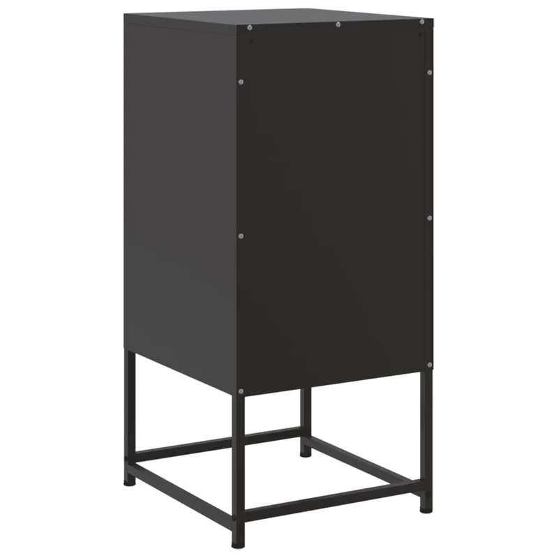 Lot de 2 tables de chevet avec 3 tiroirs 36 x 39 x 78 cm acier noir DEC035491