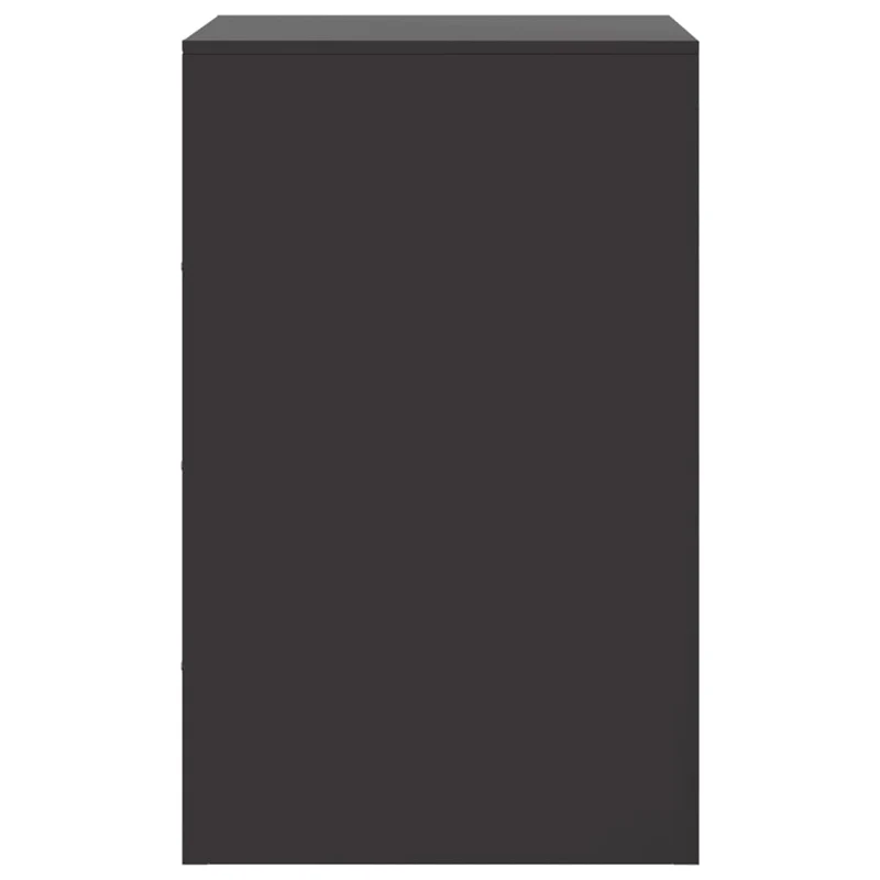 Lot de 2 tables de chevet avec compartiment avec porte 34,5 x 39 x 62 cm acier noir DEC035465