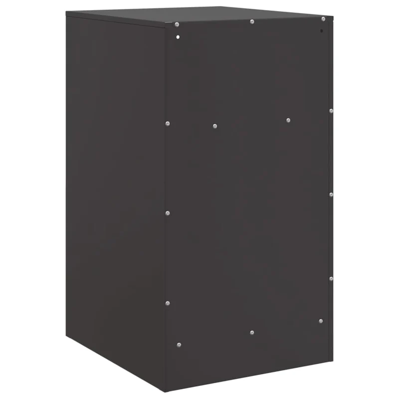 Lot de 2 tables de chevet avec compartiment avec porte 34,5 x 39 x 62 cm acier noir DEC035465