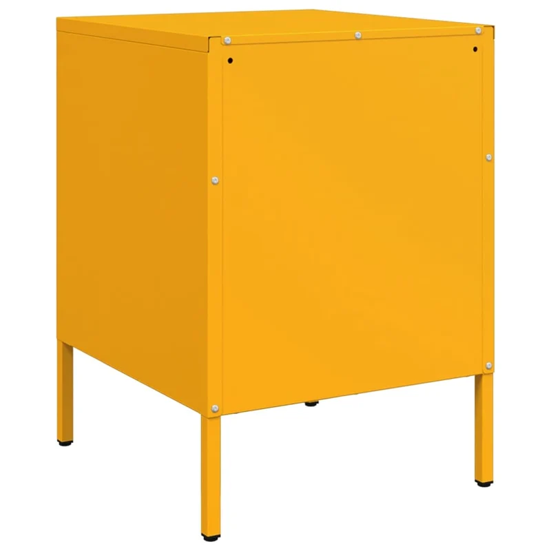 Lot de 2 tables de chevet avec deux tiroirs 36 x 39 x 50,5 cm acier jaune moutarde DEC035427