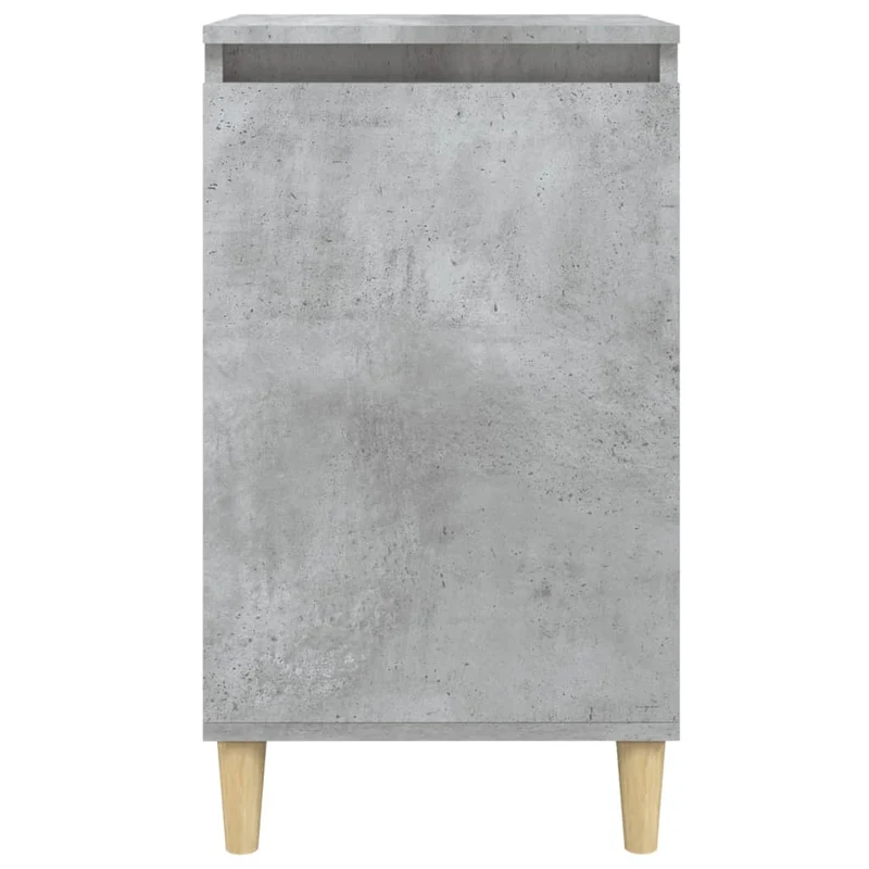 Lot de 2 tables de chevet avec étagères avec porte 40 x 35 x 70 cm bois d'ingénierie gris DEC035385