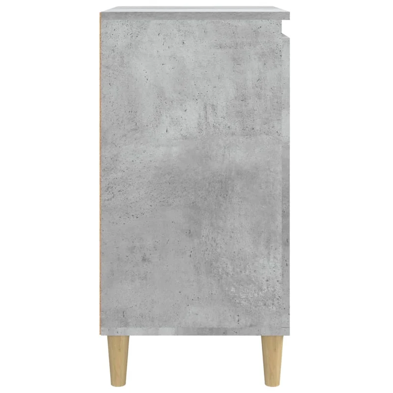 Lot de 2 tables de chevet avec étagères avec porte 40 x 35 x 70 cm bois d'ingénierie gris DEC035385