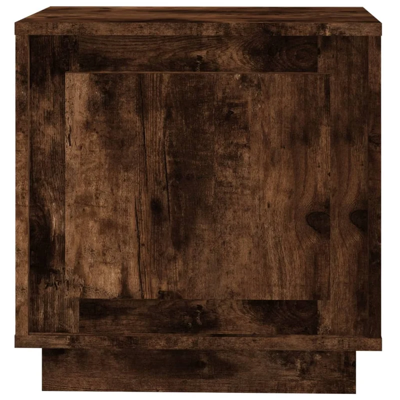 Lot de 2 tables de chevet avec compartiment avec porte 44 x 35 x 45 cm bois d'ingénierie marron DEC035141