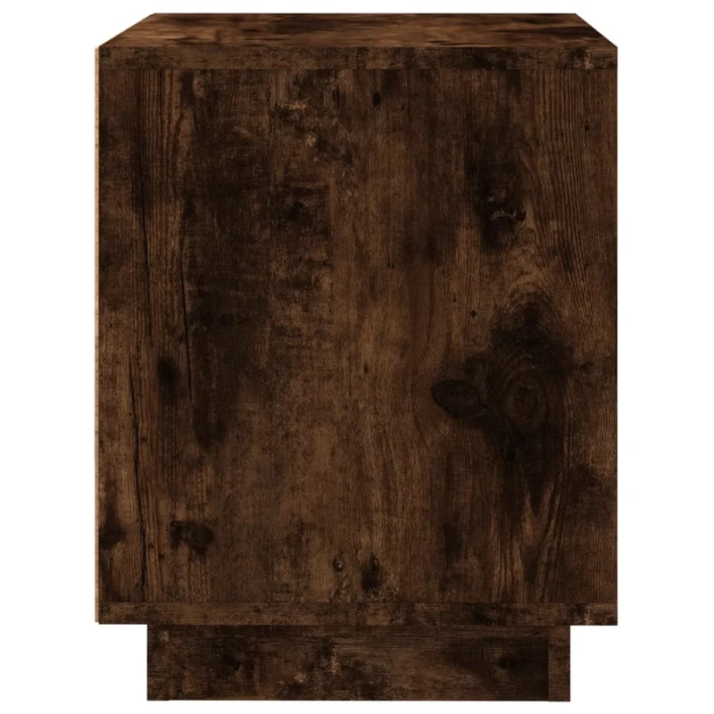 Lot de 2 tables de chevet avec compartiment avec porte 44 x 35 x 45 cm bois d'ingénierie marron DEC035141