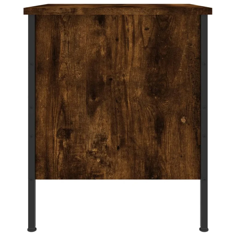 Lot de 2 tables de chevet avec deux tiroirs 40 x 42 x 50 cm bois ingénierie marron et fer DEC035131