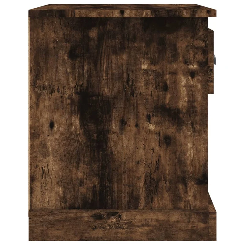 Lot de 2 tables de chevet avec tiroir et compartiment ouvert 39 x 39 x 47,5 cm bois ingénierie marron DEC035069