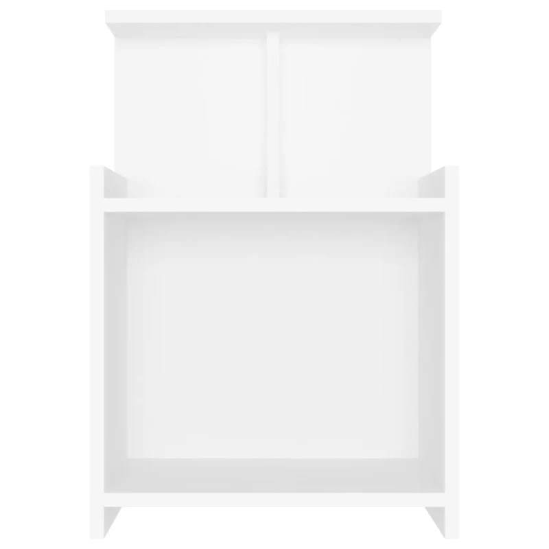 Lot de 2 tables de chevet avec étagères et compartiment 40 x 35 x 60 cm aggloméré blanc DEC034942