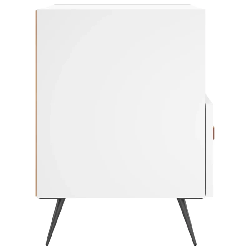 Lot de 2 tables de chevet avec tiroir et compartiment ouvert 40 x 35 x 47,5 cm bois d’ingénierie blanc DEC034923