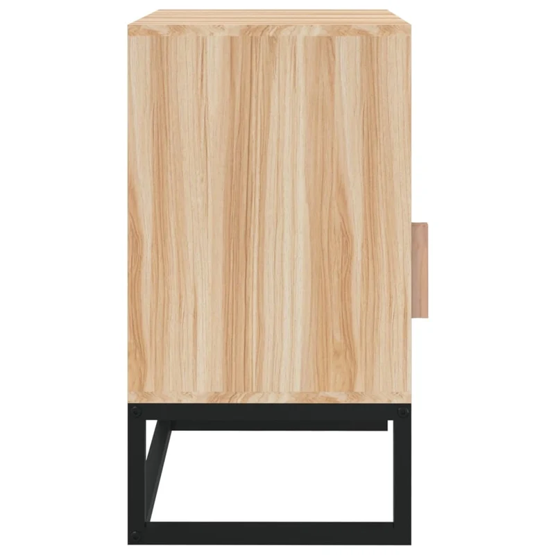 Lot de 2 tables de chevet avec tiroir et compartiment avec porte 40 x 30 x 55,5 cm bois ingénierie et fer DEC034762