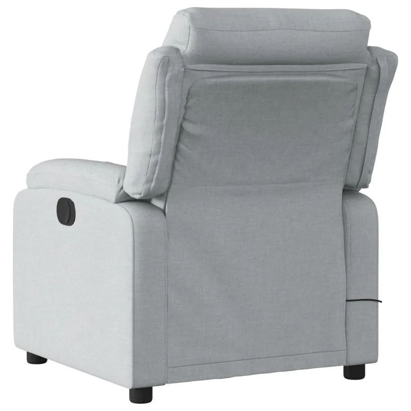 Fauteuil de relaxation TV fonction massage inclinable électrique en tissu gris clair DEC027161