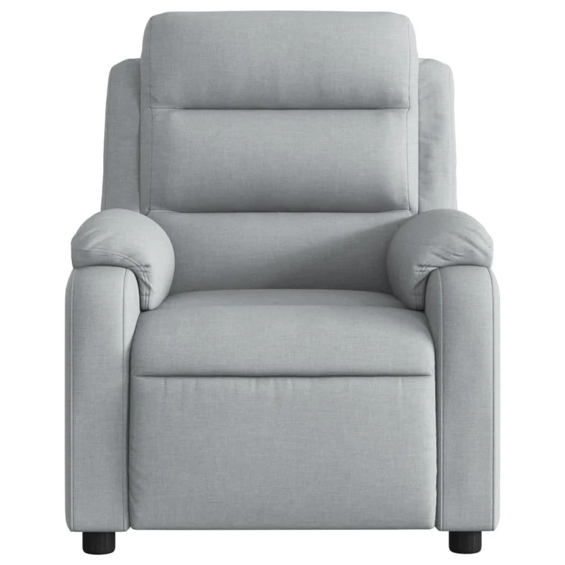 Fauteuil de relaxation TV fonction massage inclinable électrique en tissu gris clair DEC027161