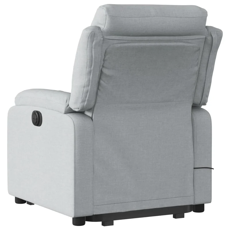 Fauteuil de relaxation TV fonction massage inclinable levage électrique en tissu gris DEC026928