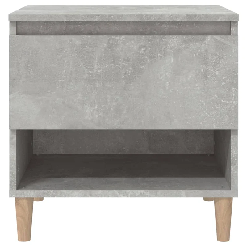 Lot de 2 tables de chevet avec tiroir et compartiment ouvert 50 x 46 x 50 cm bois d’ingénierie gris DEC035405