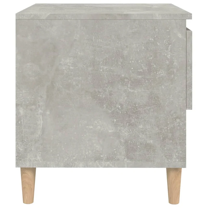 Lot de 2 tables de chevet avec tiroir et compartiment ouvert 50 x 46 x 50 cm bois d’ingénierie gris DEC035405