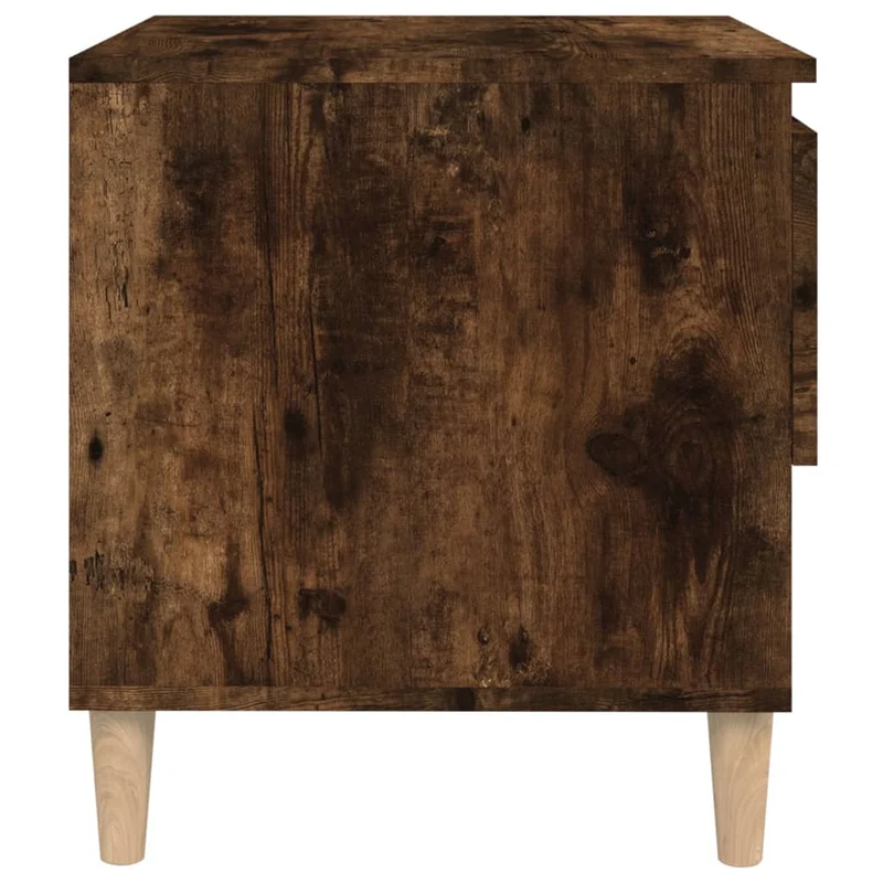 Lot de 2 tables de chevet avec tiroir et compartiment ouvert 50 x 46 x 50 cm bois d’ingénierie marron DEC035148