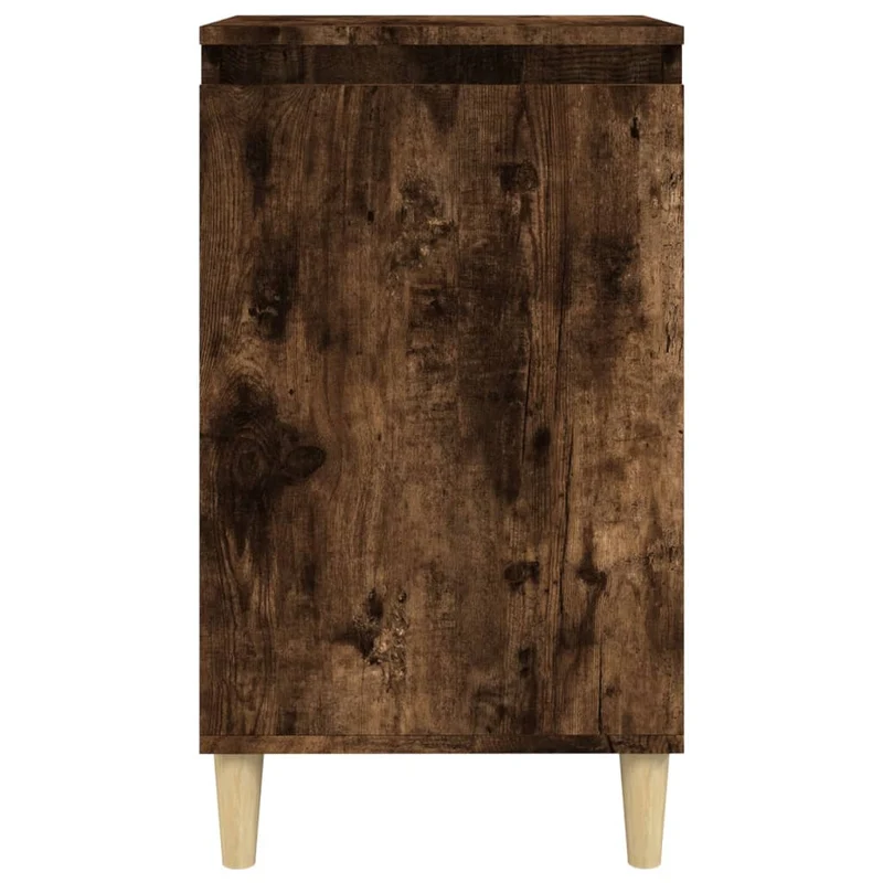 Lot de 2 tables de chevet avec compartiment avec porte 40 x 35 x 70 cm bois d'ingénierie marron DEC035111