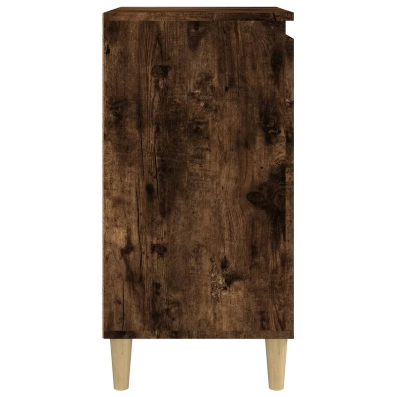 Lot de 2 tables de chevet avec compartiment avec porte 40 x 35 x 70 cm bois d'ingénierie marron DEC035111
