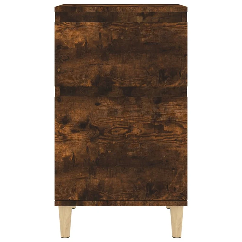 Lot de 2 tables de chevet avec tiroir et compartiment avec porte 40 x 35 x 70 cm bois d'ingénierie marron DEC035109