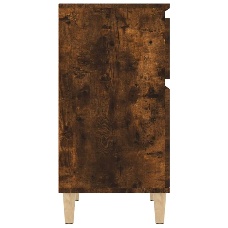Lot de 2 tables de chevet avec tiroir et compartiment avec porte 40 x 35 x 70 cm bois d'ingénierie marron DEC035109
