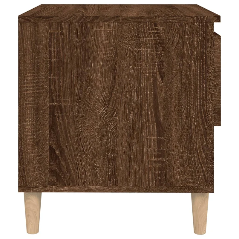 Lot de 2 tables de chevet avec tiroir et compartiment ouvert 50 x 46 x 50 cm bois d’ingénierie marron DEC035057
