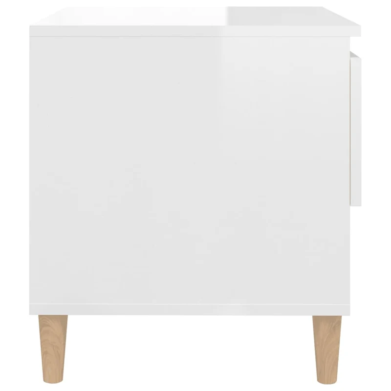 Lot de 2 tables de chevet avec tiroir et compartiment ouvert 50 x 46 x 50 cm bois d'ingénierie blanc DEC035036