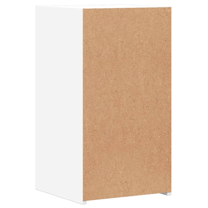 Lot de 2 tables de chevet avec étagères et tiroir 35 x 34 x 65 cm bois d'ingénierie blanc DEC034860
