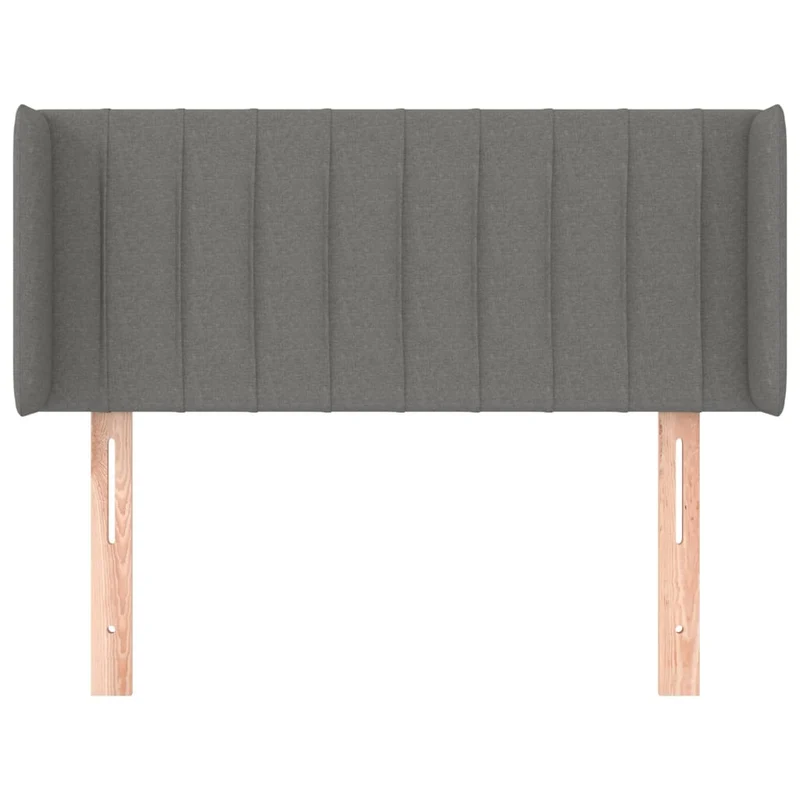 Tête de lit accessoire couchage chambre à coucher meuble avec rebord latéral 83 x 16 x 78/88 cm tissu gris foncé TDL0204905