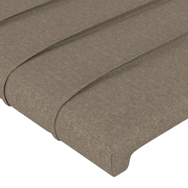 Tête de lit accessoire couchage chambre à coucher meuble 100 x 5 x 78/88 cm tissu taupe TDL0202014