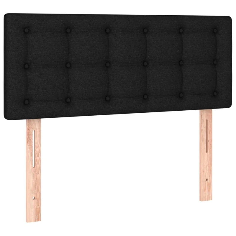 Cadre de lit LED avec sommier tête de lit matelas 120 x 200 cm tissu noir TDL0209294