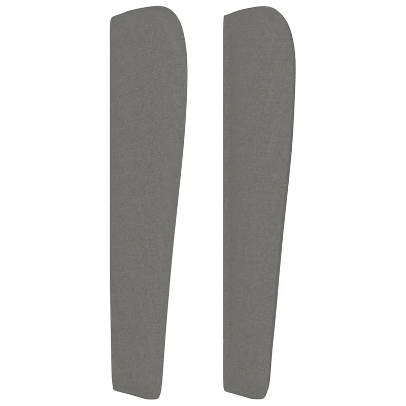 Tête de lit accessoire couchage chambre à coucher meuble avec rebord latéral 183 x 23 x 118/128 cm tissu gris foncé TDL0204960
