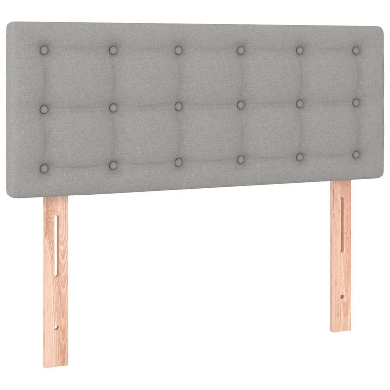 Cadre de lit LED avec sommier tête de lit matelas 80x200cm tissu gris clair TDL0209496