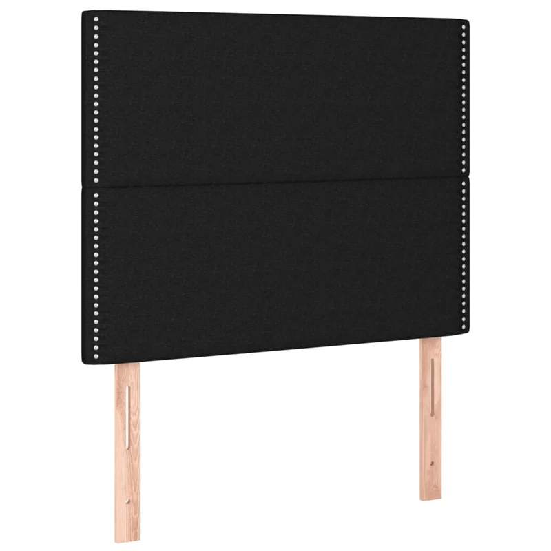 Cadre de lit LED avec sommier tête de lit matelas 120 x 200 cm tissu noir TDL0209290