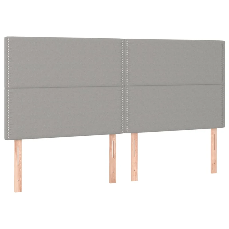 Cadre de lit LED avec sommier tête de lit matelas surmatelas 200x200 cm tissu gris clair TDL0207793