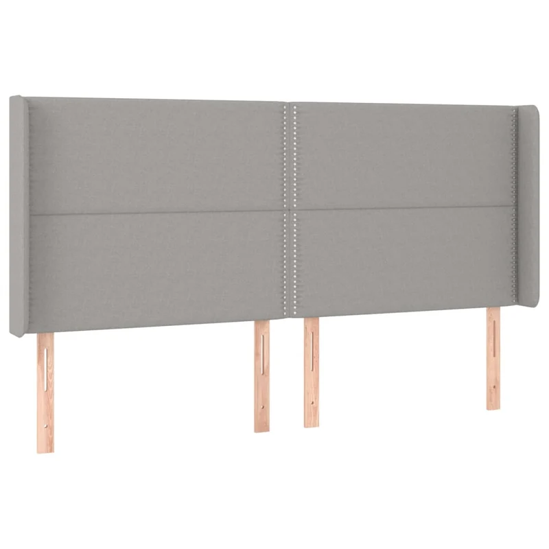 Cadre de lit LED avec sommier tête de lit matelas surmatelas 200x200 cm tissu gris clair TDL0207785